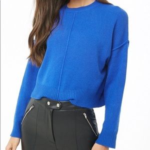 Blue Reverse Seam Sweater